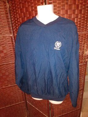 Vintage 90s Cadillac Pullover Windbreaker Shirt Men's XXL Navy Blue Golf